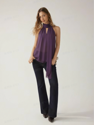 Cowl Neck Oversized Blouse Longline