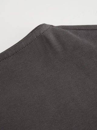 Cotton-blend Boat Neck Short Sleeve Tee