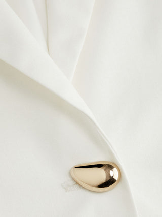 Linen-blend Linen-blend V-neck Dolman Sleeve Blazer Vest For Work