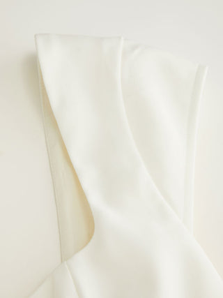 Square Neck Short Sleeve Wrap A-line Maxi Dress