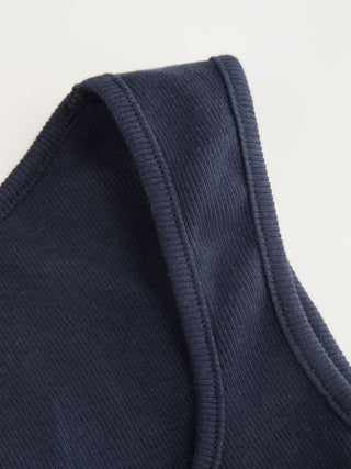 Cotton Scoop Neck Button Front Asymmetrical Hem Crop Top
