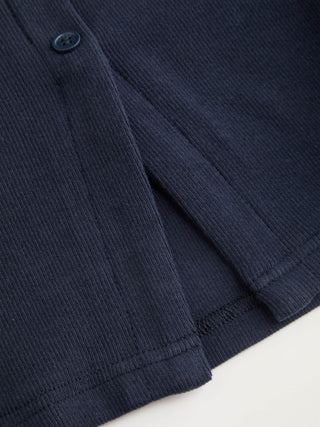 Cotton Scoop Neck Button Front Asymmetrical Hem Crop Top