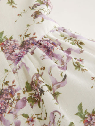 Woven Mid Rise Floral Sleeveless Midi Dress For Daily Casual Vacation
