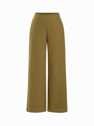 Linen-blend Tie Waist Cami Top & Mid Rise Straight Leg Trousers Set