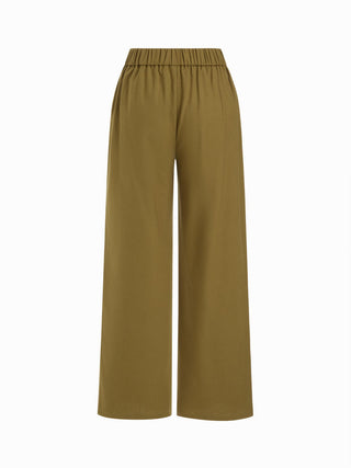 Linen-blend Tie Waist Cami Top & Mid Rise Straight Leg Trousers Set