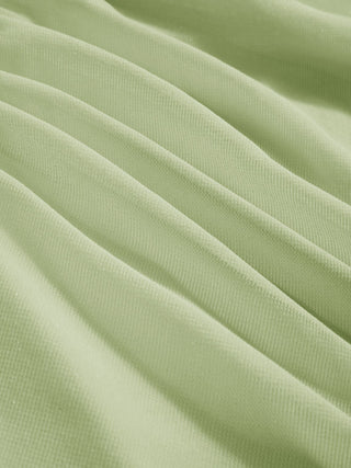 Mesh Halter Neckline Ruched Maxi Dress With Scarf