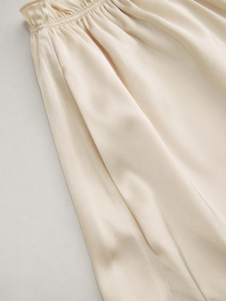 Satin Sweetheart Ruched Bralette & High Rise Wide Leg Shorts Loungewear Set