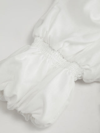 Broderie Anglaise Rose Floral V-neck Puff Sleeve Flared Midi Dress