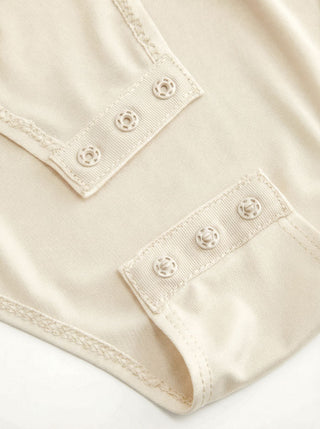 Woven V-Neck Ruched Shirt Romper For Daily Casual Work