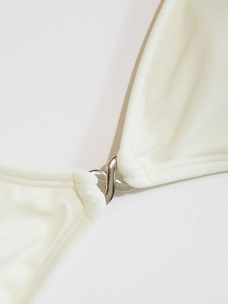 High Stretch Sweetheart Bracelet Bikini Set With Metal Detail