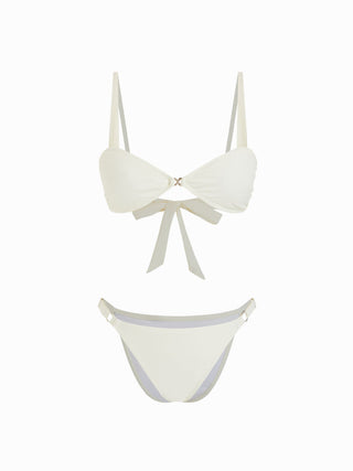 High Stretch Sweetheart Bracelet Bikini Set With Metal Detail