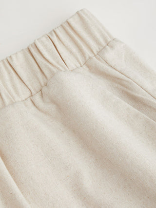 Linen-blend Boat Neck Knotted Top & Mid Rise Capri Straight Leg Trousers Set