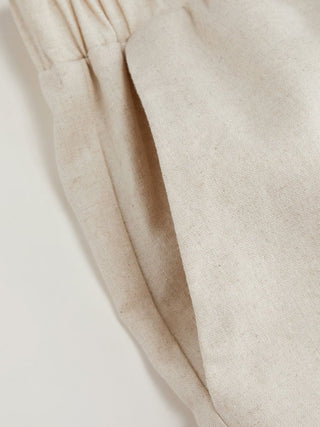 Linen-blend Boat Neck Knotted Top & Mid Rise Capri Straight Leg Trousers Set