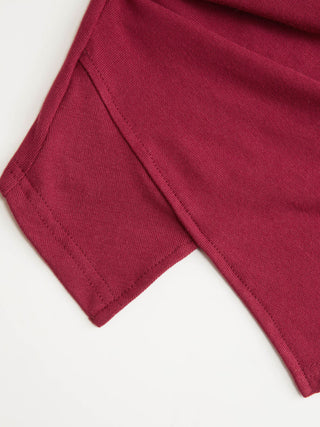 Knit Fabric Cowl Neck Ruched Asymmetrical Hem Cami Top