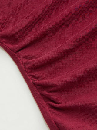 Cotton-blend Ruched Short Sleeve Tee