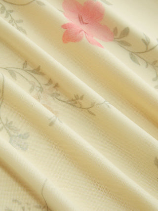 Mesh Sweetheart Floral A-line Maxi Dress