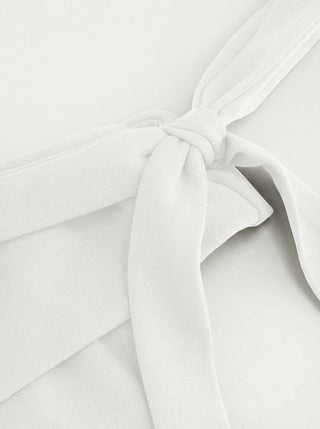 Jersey Off-shoulder Short Sleeve Bowknot Mini Dress