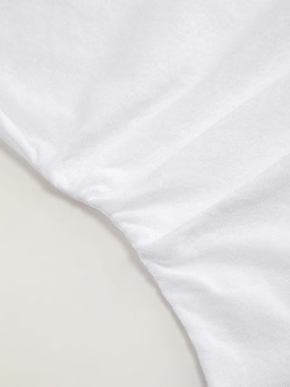Graphic Long Sleeve Ruched Tees