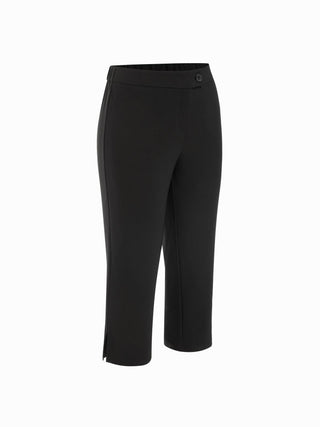 Mid Rise Solid Legging Capri Pants