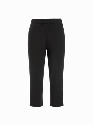 Mid Rise Solid Legging Capri Pants
