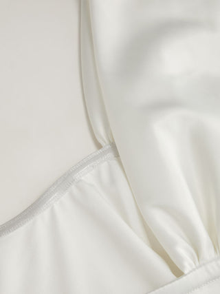 Satin Sculptural Ruched Off-shoulder Mermaid Maxi Dress