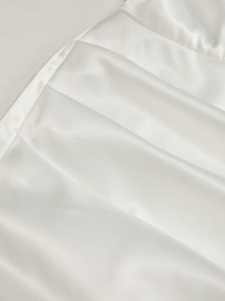 Satin Sculptural Ruched Off-shoulder Mermaid Maxi Dress