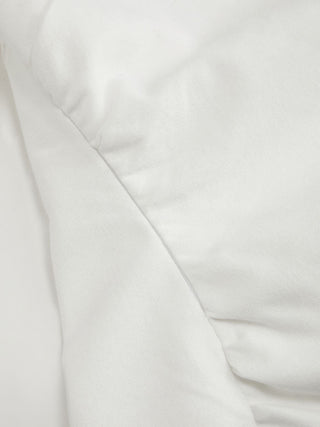 Linen-blend Boat Neck Lace Trim Knotted Sleeveless Blouse