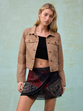 Chiffon Low Rise Aztec Asymmetrical Knotted A-line Mini Skirt