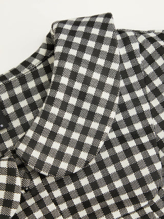 Polka Dot Peter Pan Collar Puff Sleeve Cropped Top