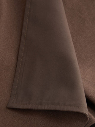 Linen-blend Wrap Front A-line Split Mini Skort
