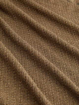 Linen-blend Linen-blend See-Through Off-shoulder Drawstring Top For Daily Casual Work