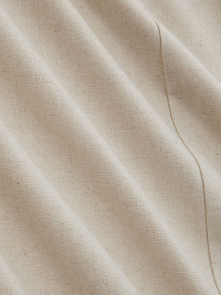 Linen-blend Linen-blend Braided Button Back Belt Square Neck Mini Dress For Daily Casual Work