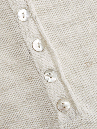 Linen-blend Henley Neck Short Sleeve Top