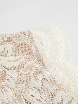Lace Floral Stand Collar Sleeveless Bodysuit