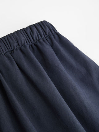 Cotton Mid Rise Drawstring Oversized Bermuda Shorts