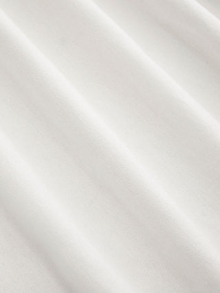Linen-blend Square Neck Fruit Embroidery Flared Maxi Dress