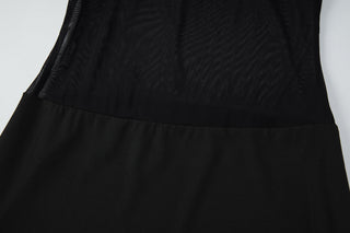 Off shoulder mesh backless solid mini dress  | Festival Outfits Women