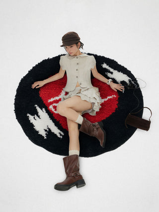 Cotton-blend Peter Pan Collar Puff Sleeve Blouse