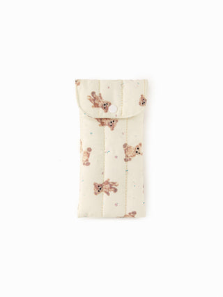 BEAR & FLORAL GLASSES POUCH