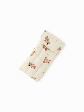 BEAR & FLORAL GLASSES POUCH