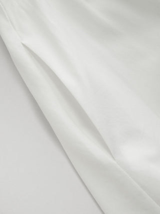 Cotton-blend Collar Shirt Maxi Dress With Metal Detail Belt
