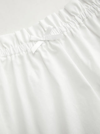 Woven Cotton Puff Sleeve Crop Top & Low Rise Shorts Loungewear Set For Home Bedroom