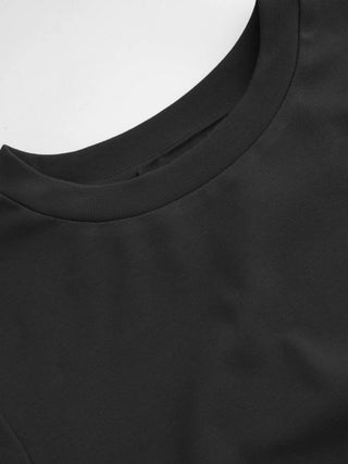 Cotton-blend Ruched Short Sleeve Tee