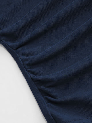 Cotton-blend Ruched Short Sleeve Tee