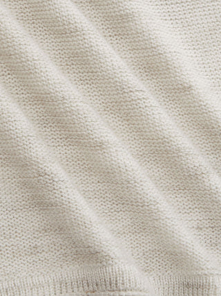 Linen-blend Henley Neck Short Sleeve Top