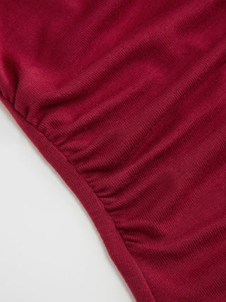 Lace Panel Ruched Henley Cami Top