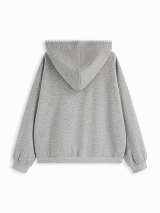 Cotton-blend Terry Slogan Oversized Hoodie