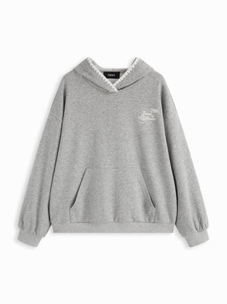 Cotton-blend Terry Slogan Oversized Hoodie
