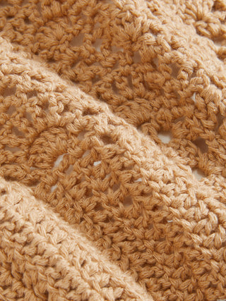 Knit Fabric Knit Halter Neckline Hollow Out Shell Detail Cover Up Set For Vacation Holiday Beach