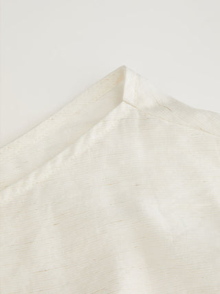 Linen-blend Linen-blend Boat Neck Ruched Batwing Sleeve Blouse For Daily Casual